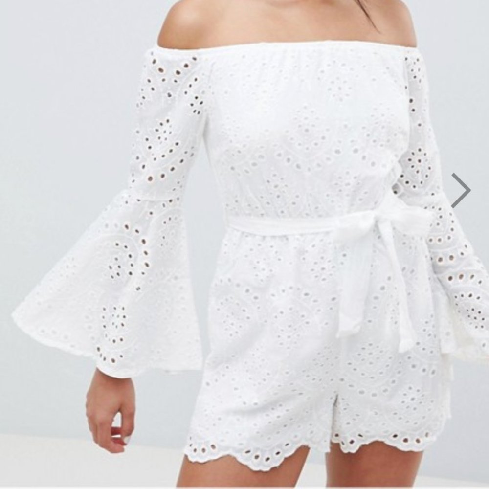Off-the-shoulder petite ASOS romper - Never Worn